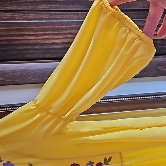 Yellow tunic top with embroidery - Picture 3 of 8